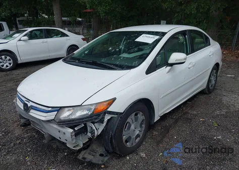 2012 Honda Civic Hybrid z USA, uszkodzony, nr VIN JHMFB4F21CS002478